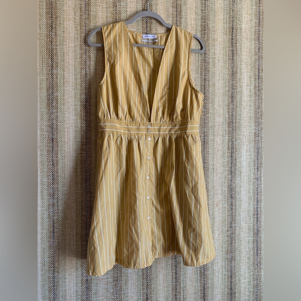 Urban Outfitters Yellow Dress Women Size Large Knee Length Summer Clothing